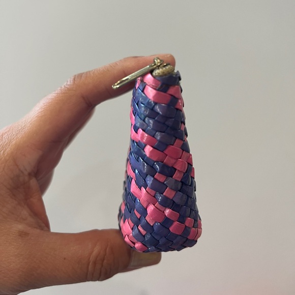 Boho Braided Leaf Coin Purse Woven Natural Palm Wallet Case Bag Kawaii Handmade - Picture 12 of 14